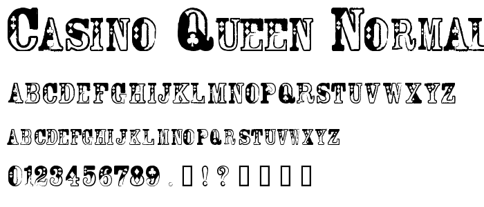 Casino Queen Normal font